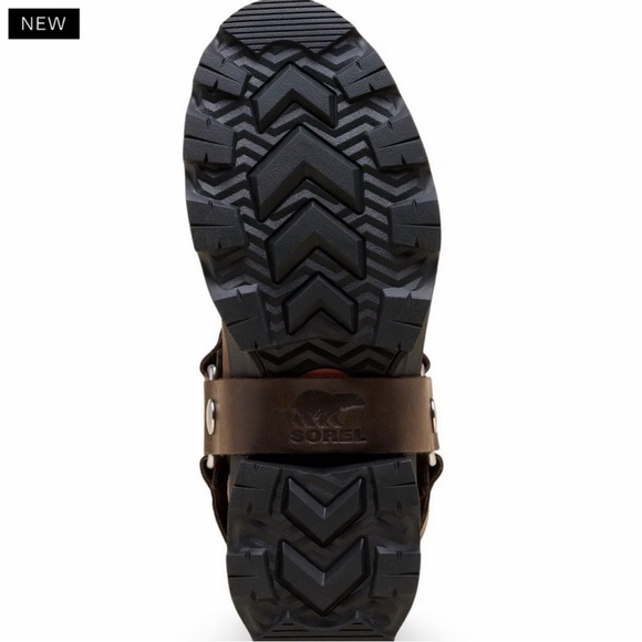 Sorel Brown Leather Mid-Calf Harness Platform Boot - Picture 4 of 9